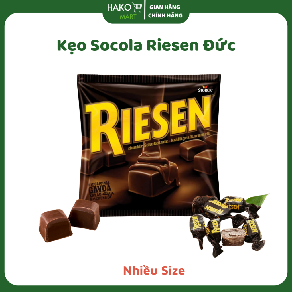 Kẹo Socola Đen Nhân Mềm Riesen Chewy Toffee Đức Gói 105G/ 231G | Shopee ...