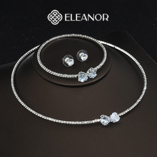 Dây chuyền bông tai lắc tay nữ Eleanor Accessories bộ trang sức đính đá phụ kiện trang sức 10932