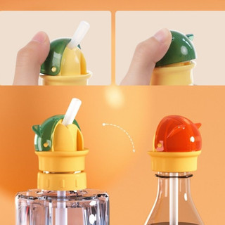 Nắp Gắn Ống Hút Cho Bé, Silicone Mềm, Chống Tràn Chống Sặc, Gắn Chai Nước  An Toàn Không BPA