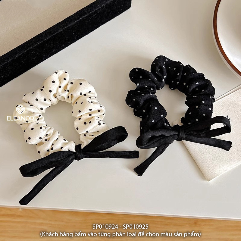 Dây buộc tóc nữ Eleanor Accessories thiết kế hình nơ phối chấm bi phụ kiện tóc cột tóc 10924