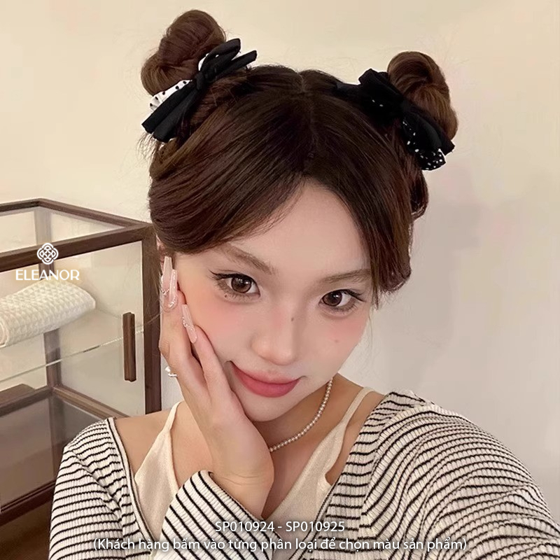 Dây buộc tóc nữ Eleanor Accessories thiết kế hình nơ phối chấm bi phụ kiện tóc cột tóc 10924