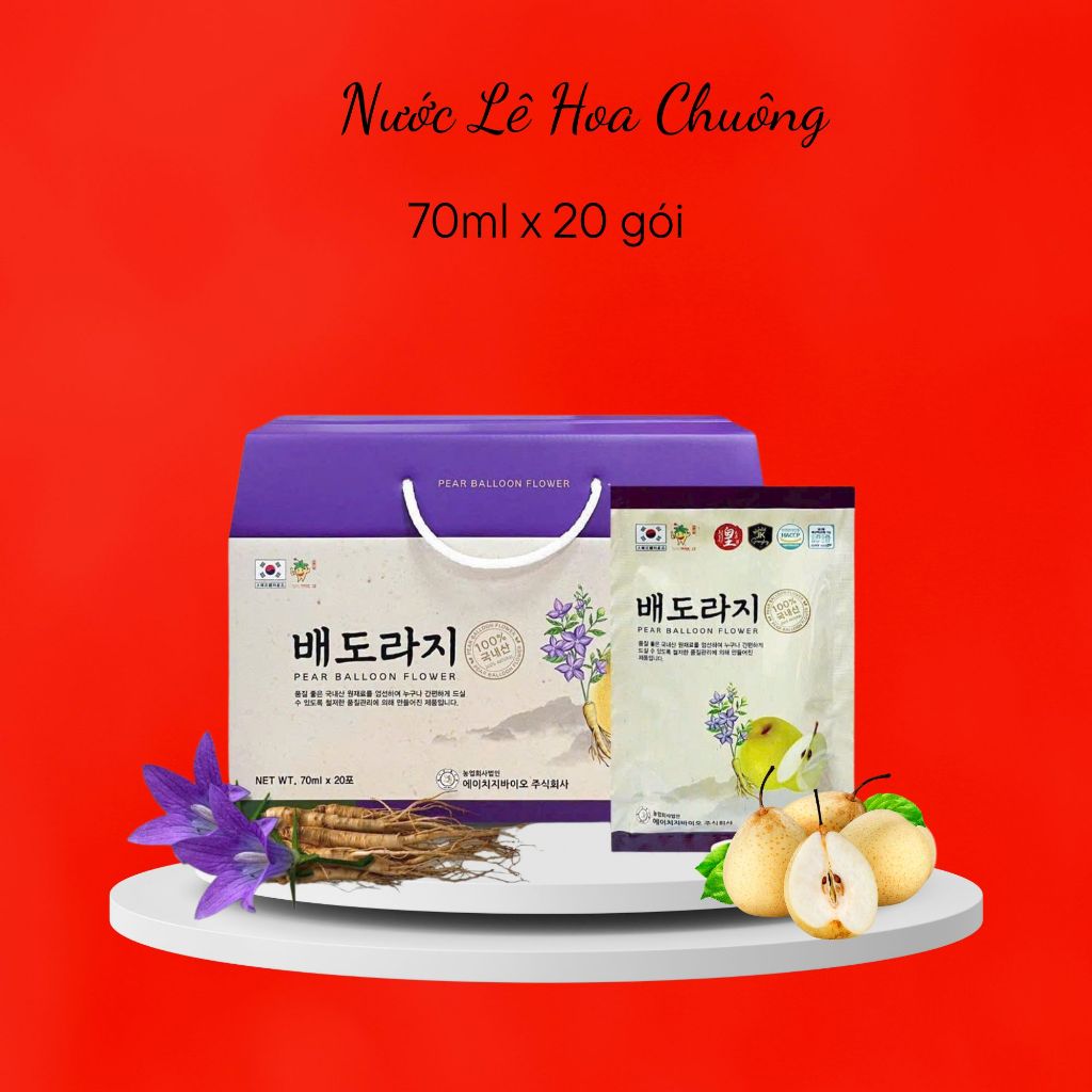 Nước Lê Hoa Chuông 70ml x 20 gói/hộp