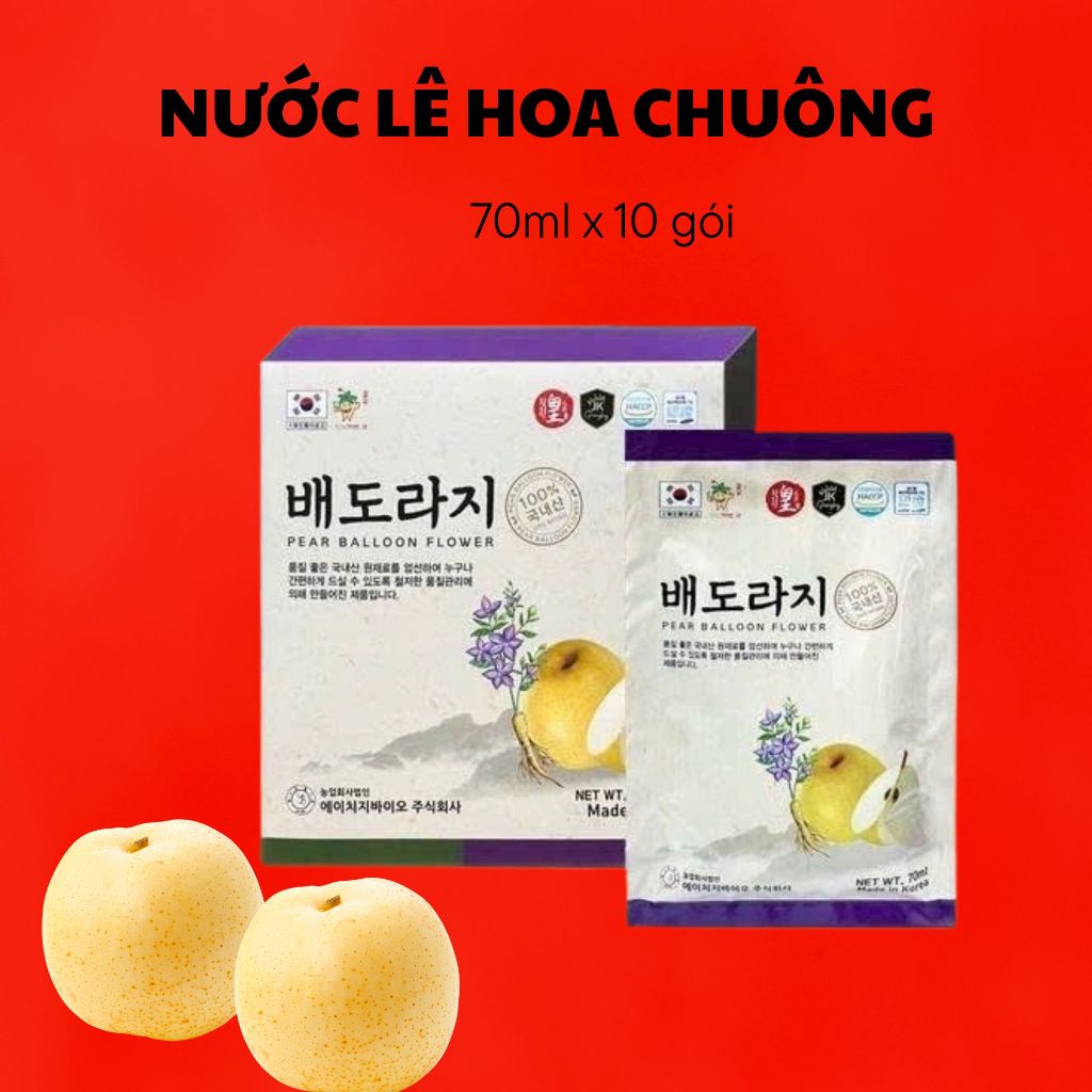 Nước Lê Hoa Chuông 70ml x 20 gói/hộp