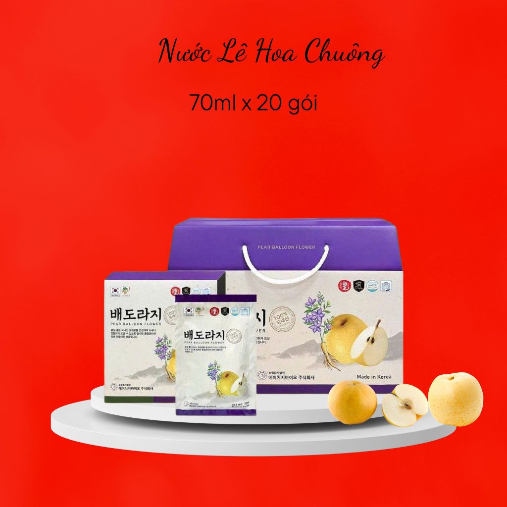 Nước Lê Hoa Chuông 70ml x 20 gói/hộp