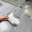 Túi cầm tay mini họa tiết thỏ xinh ngộ nghĩnh kèm charm gấu xinh xỉu cho bé gái- ST276