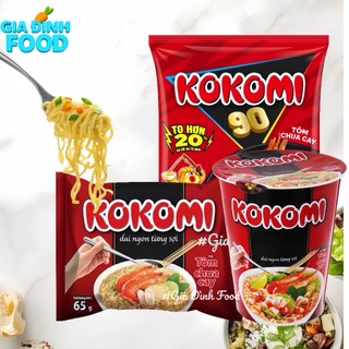 Mì Kokomi tôm chua cay combo 5 gói/ly, 65g và 90g