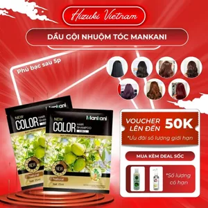 Dầu gội nhuộm tóc thảo dược, dầu gội phủ bạc từ Anh Quốc Mankani gói lẻ 25ml