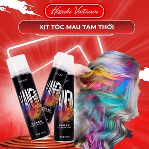 Chai xịt tóc màu tạm thời, nhiều màu thời thượng lựa chọn chai lớn 150ml, dễ gội sạch lại