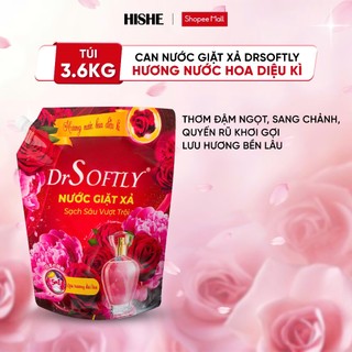 [ Tặng 10 bịch] Nước giặt xả DrSoftly Lưu hương 7 ngày, đánh bay mùi hôi ẩm những ngày mùa đông thiếu nắng, mềm da tay