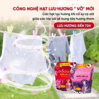 [ Tặng 8 Bịch] Nước giặt xả DrSoftly 5in1 Siêu Đậm Đặc, Lưu hương đến 72h, An toàn cho cả gia đình