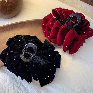 Kẹp tóc đám mây nhung đính đá lấp lánh phồng xốp Chồi accessories sang chảnh - Y334