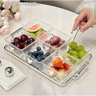 Khay Đựng Mứt Tết, Bánh Kẹo Hoa Quả Trong Suốt Sang Trọng Loại 4 - 6