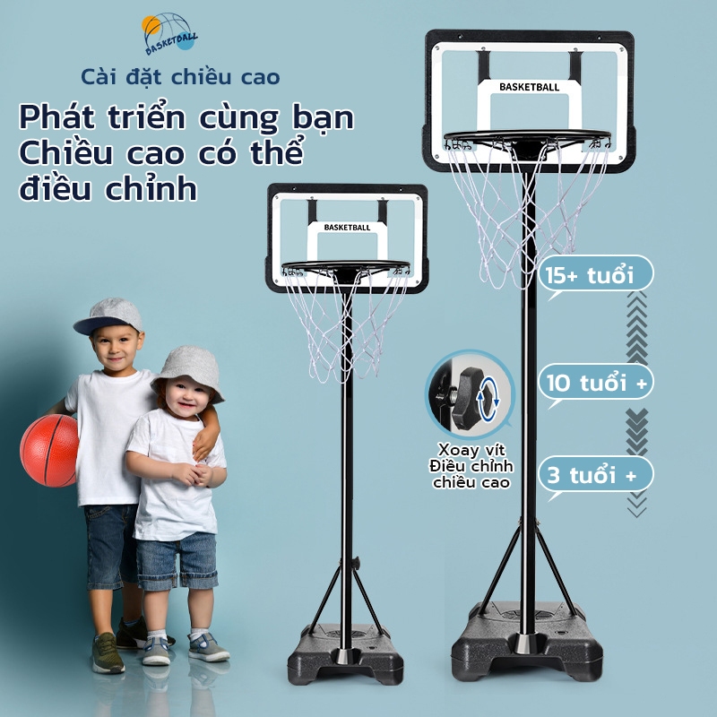Rổ bóng rổ cho trẻ em, 150-250 cm, đồ chơi tương tác giữa cha mẹ và con cái trong nhà và ngoài trời
