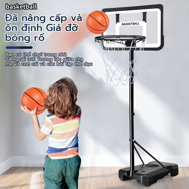 Rổ bóng rổ cho trẻ em, 150-250 cm, đồ chơi tương tác giữa cha mẹ và con cái trong nhà và ngoài trời