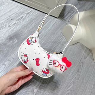 Túi xách mini cho bé gái kẹp nách - cầm tay in hình hoạt hình cute size 14 tặng kèm gấu - TXN021