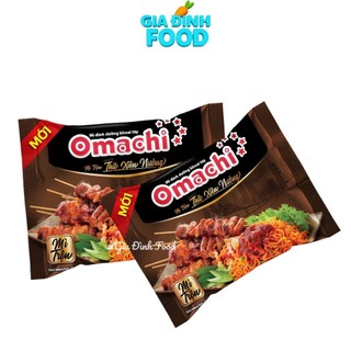 Mì trộn Omachi Spaghetti/ Thịt xiên nướng/ Xốt tôm phô mai trứng muối - Gói 82g