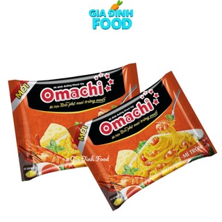 Mì trộn Omachi Spaghetti/ Thịt xiên nướng/ Xốt tôm phô mai trứng muối - Gói 82g