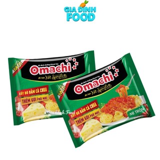 Mì trộn Omachi Spaghetti/ Thịt xiên nướng/ Xốt tôm phô mai trứng muối - Gói 82g