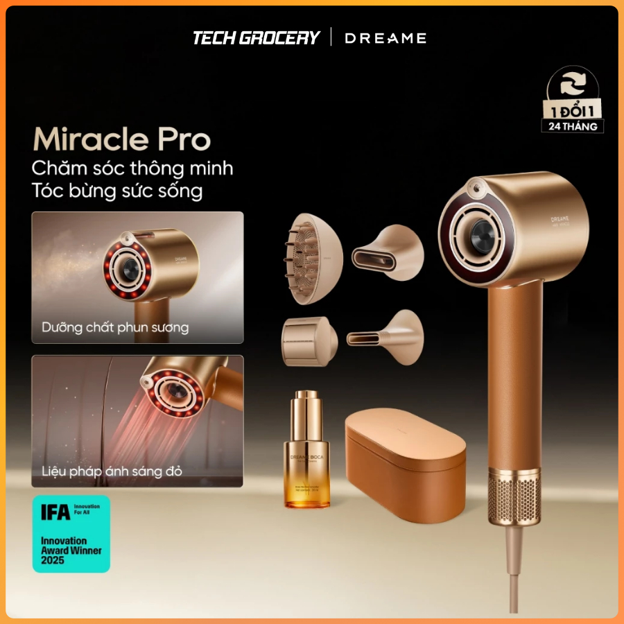 Máy sấy tóc Dreame Miracle Pro thiết kế hộp quà tặng sang trọng