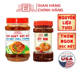 Combo 2 món gồm Kho quẹt nồi đất 250g, Ớt rim 140g Làng Chài Xưa nguyên liệu tươi thơm ngon đặc biệt
