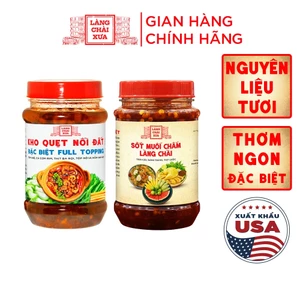 Combo 2 món gồm Kho quẹt 250g và Sốt muối chấm 290g Làng Chà Xưa nguyên liệu tươi ngon đặc biệt