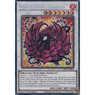 [ Bài Yugioh Chính Hãng ] Black Rose Dragon (Chibi) - L5DD-ENS02 - Secret Rare 1st Edition