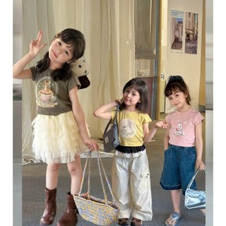 A25-[tomnaukids] Áo thun cộc tay Croptop cho bé gái thun bozip cotton size từ 9-35Kg