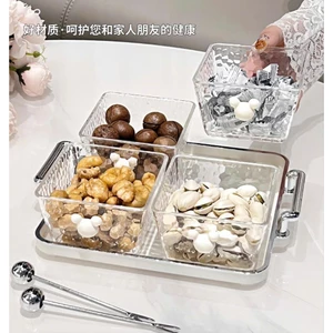 Khay đựng mứt tết 4,6 ngăn bằng nhựa acrylic cao cấp.màu sắc sang trọng