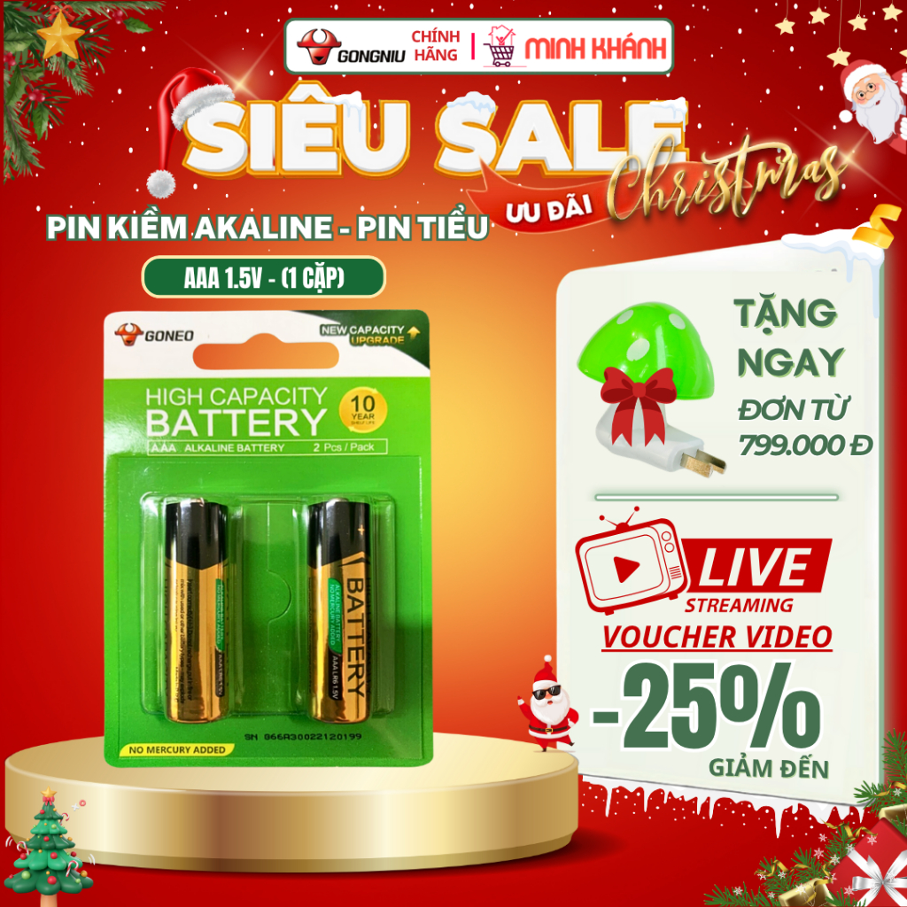 PIN AAA Goneo GNV-PCALR3 - Pin kiềm Akaline 1.5V - (1 Cặp) - Chính Hãng ...