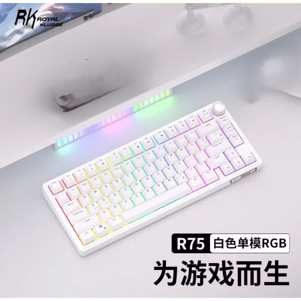( NEW- SUPER SALE) Bàn Phím Cơ RK R75 1 Mode (Led RGB/ Full Foam ...