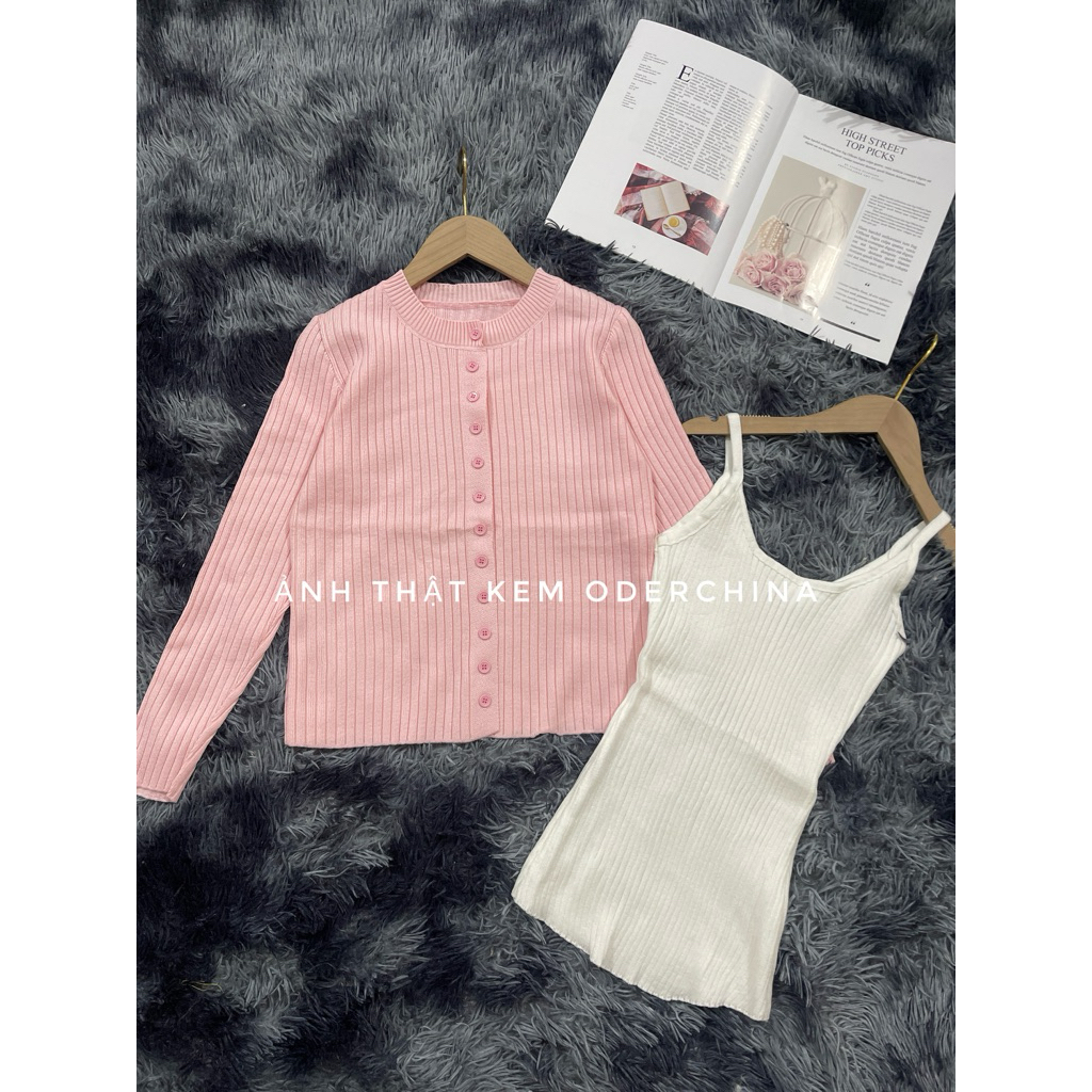 【Sẵn Loại 1  -Ảnh Thật Shop】Set Áo Len Hai Chi Tiết ,Set Áo len Cadigan Nữ From Ôm | BigBuy360 - bigbuy360.vn