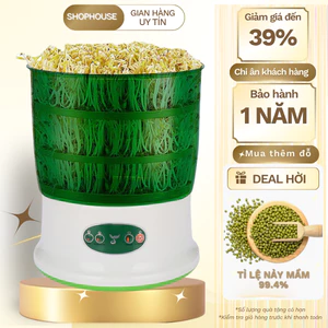 Máy làm giá đỗ tại nhà 3 tầng tự động dvn_shophouse - Thuận tiện Trồng giá đỗ rau mầm - 3 Chế độ Xuân - Thu - Hè