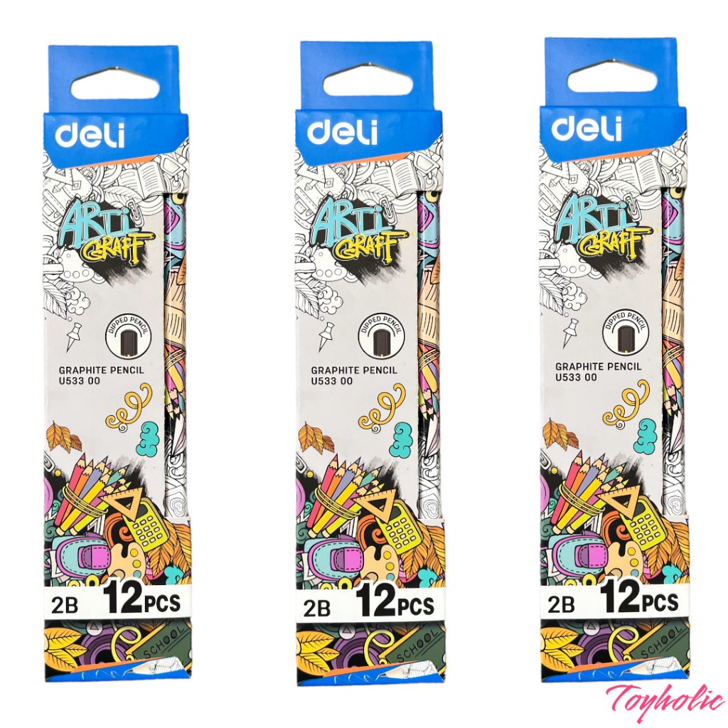 Bút chì cao cấp Deli và combo 12 bút chì 2B