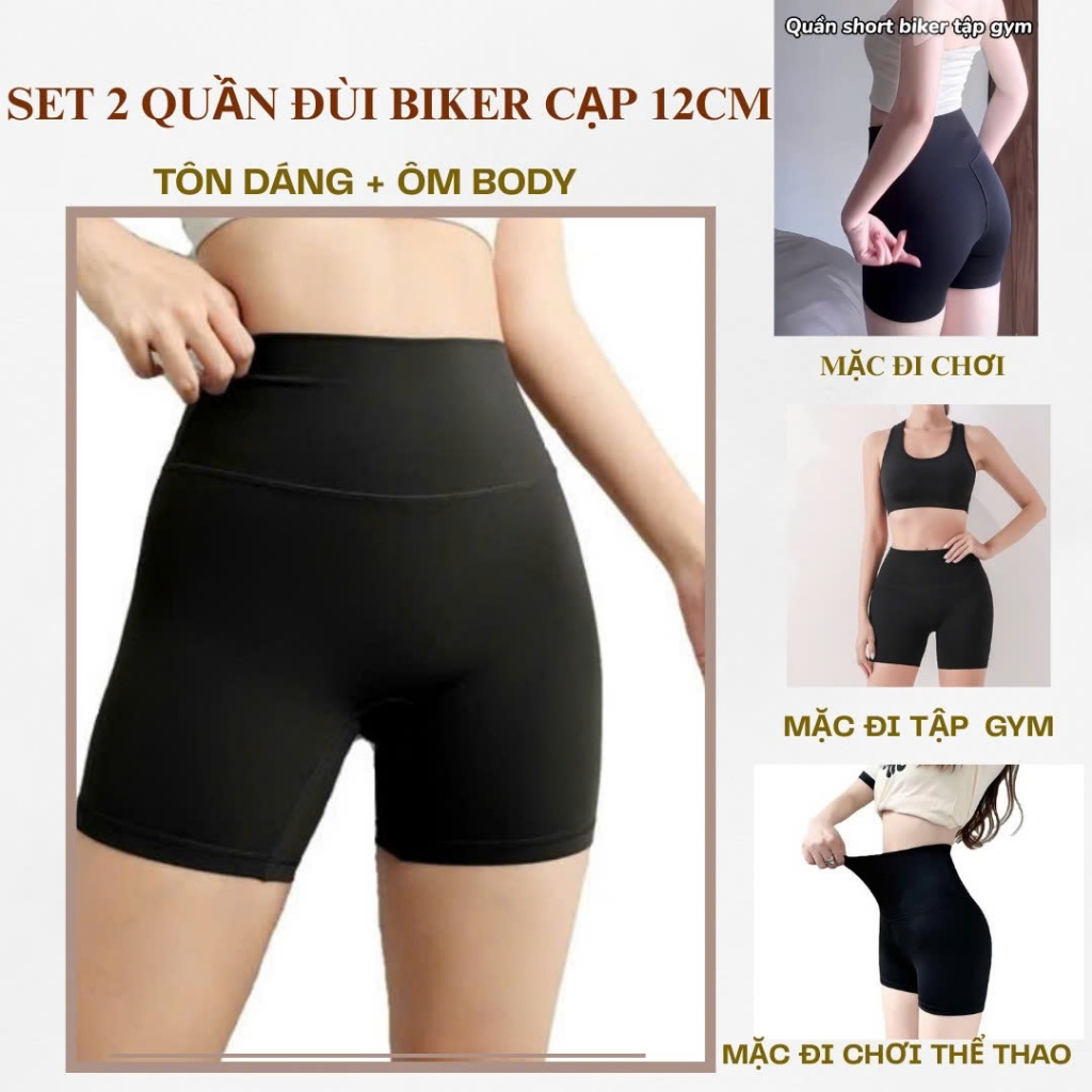 Quần Legging Nữ Bosimaz MS341 đùi không túi màu đen cao cấp, thun co giãn 4 chiều, vải đẹp dày Q0824