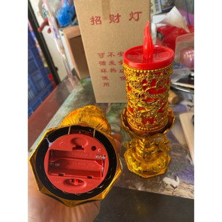 BỘ 2 CÂY ĐÈN THỜ HOẠ TIẾT LONG PHỤNG TRANG TRÍ BÀN THỜ MANG LẠI MAY MẮN, DÙNG PIN TIỆN DỤNG