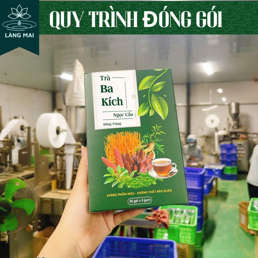 Trà PHỤC DƯƠNG BỔ THẬN - Làng Mai - Ba Kích, Ngọc Cẩu, tăng cường sinh lý nam, hỗ trợ tiểu đêm, đau lưng mỏi gối.