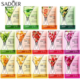 Mặt Nạ Dưỡng Da Trái Cây Cao Cấp Xuất Hàn SET 50 Miếng Dưỡng Ẩm Trắng Da, Cung Cấp Vitamin Cho Làn Da Căng Mướt Trẻ Hoá