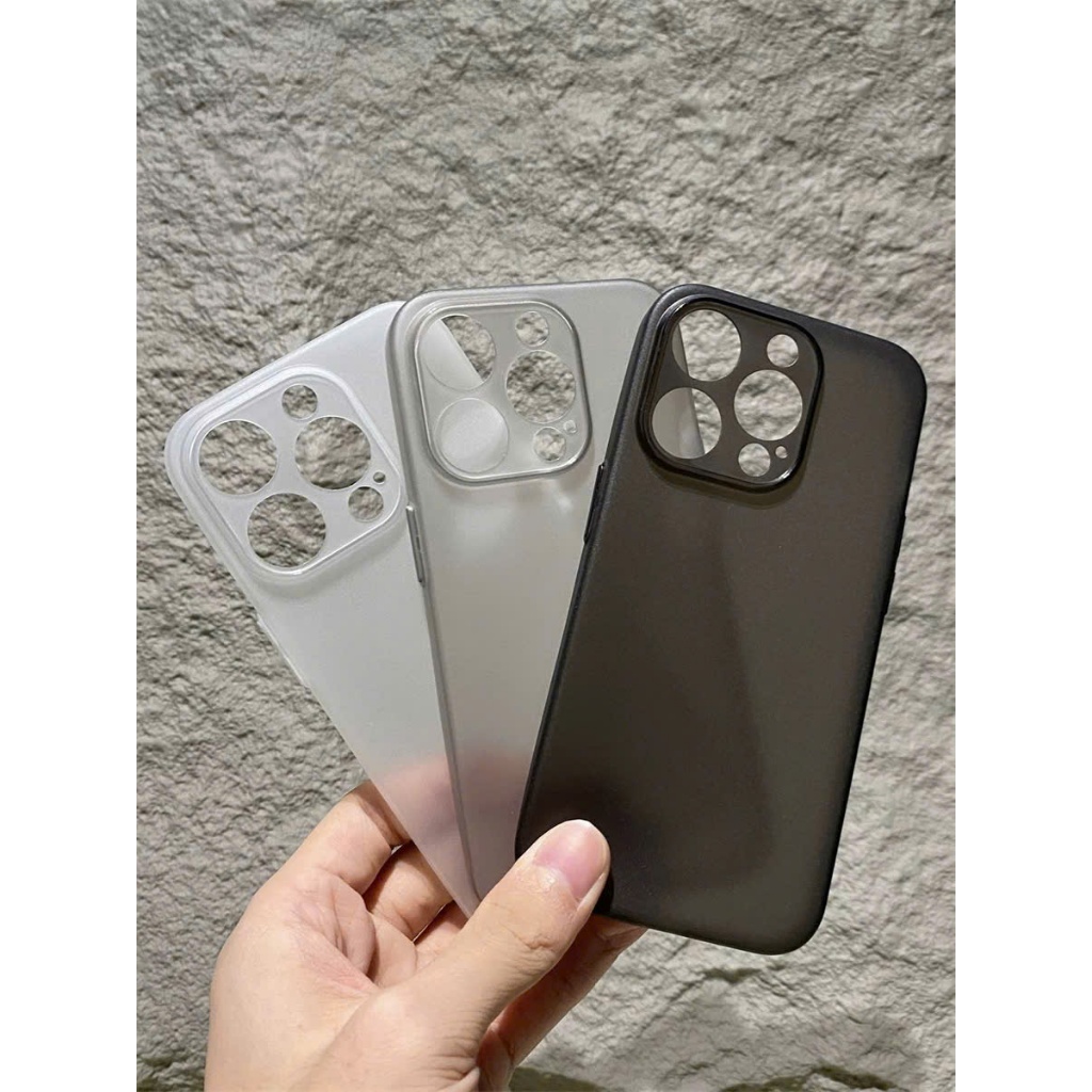 Ốp lưng nhám mềm mỏng chống bám vân tay chống bẩn chống ố cho iPhone 17 16 15 14 13 12 pro/promax/plus/air-N1