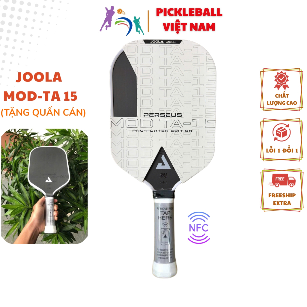 Vợt pickleball Joola Modta-15 NFC siêu cấp trợ lực, đáy cán nhôm cao ...