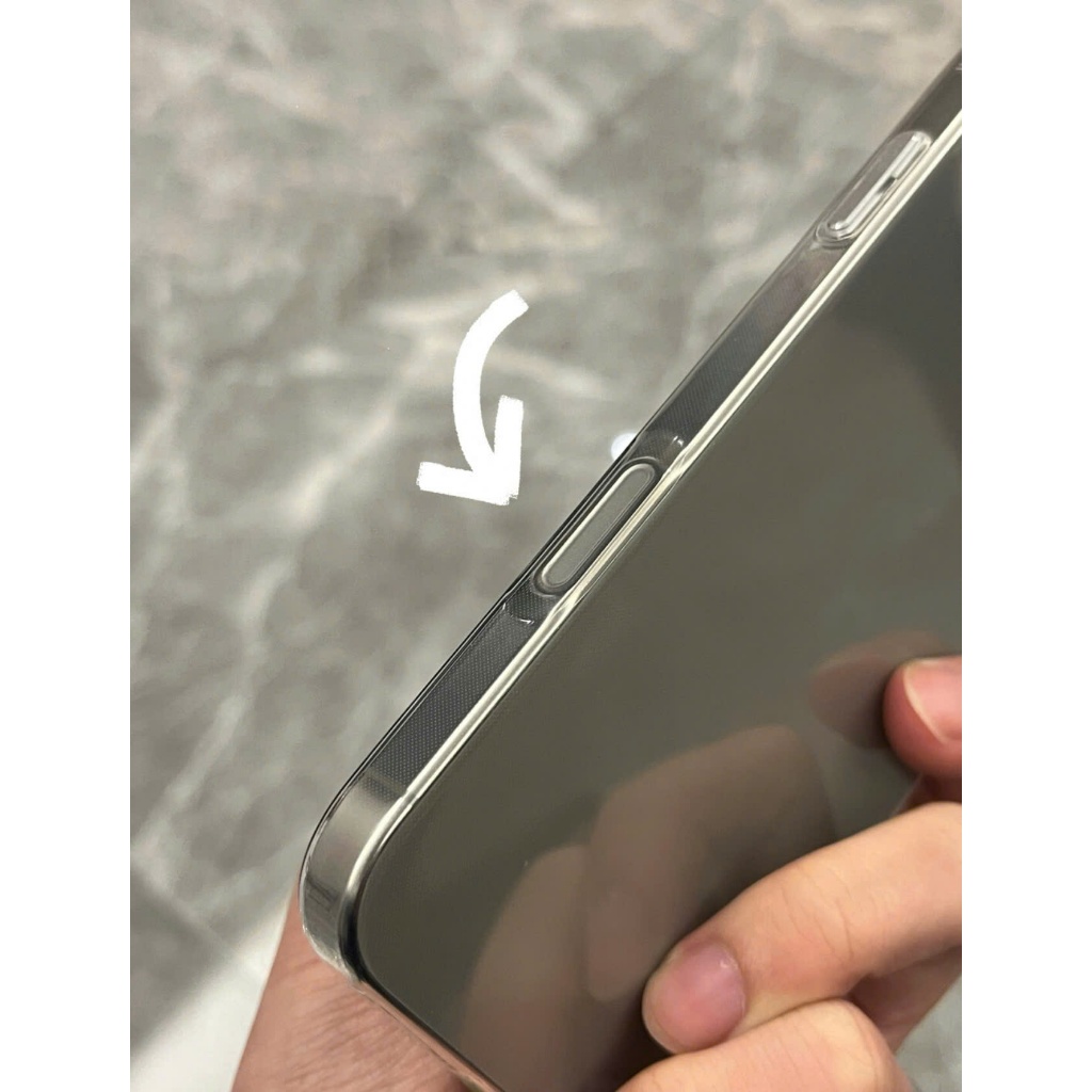 Ốp siêu mỏng UltraThin trong suốt dẻo mềm phím bạc có gờ bảo vệ camera dành cho iphone 17 16 15 14 13 12 pro max air