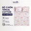 Bộ ga gối 3 món Lụa Tencel Cotton Sen Đá Home Bedding cao cấp họa tiết, set 2 vỏ gối, 1 ga giường bo chun 1m6 1m8 2m 2m2