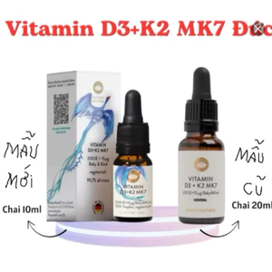Vitamin D3 K2 MK7 (10ml 300 giọt) giúp chắc xương cho trẻ từ sơ sinh đến 4 tuổi Sunday Natural, Đức
