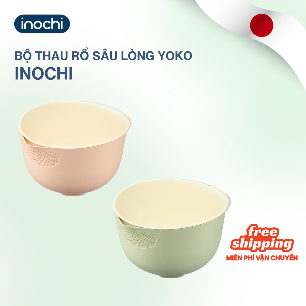 [NEW] Bộ thau rổ SÂU LÒNG YOKO 3,6L Phủ Phụ Gia Bạc, Thiết Kế 2 Trong 1, Có Lỗ treo Và Lỗ Thoát Nước