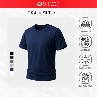 Áo thun nam MK AeroFit Tee co giãn 4 chiều thoáng khí đi tập gym chơi thể thao không cần ủi tôn dáng