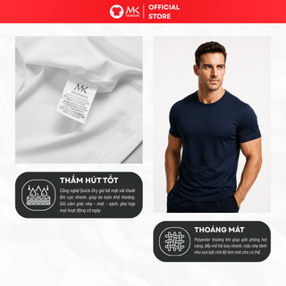 Áo thun nam MK AeroFit Tee co giãn 4 chiều thoáng khí đi tập gym chơi thể thao không cần ủi tôn dáng