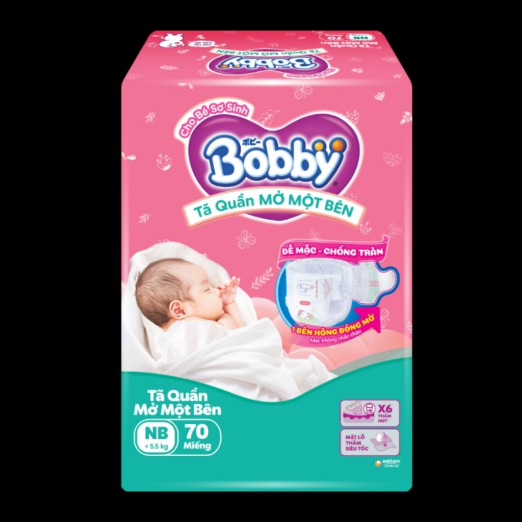 Tã quần mở 1 bên size NB-S 70 miếng (3-8kg) và size S80 miếng(6-10kg)