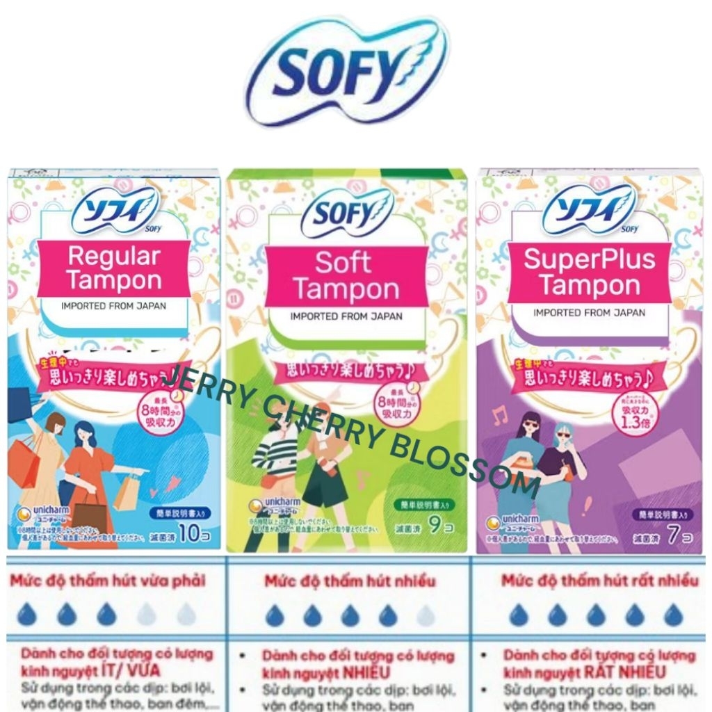 1 hộp sofy Tampon Nhật Bản đủ size  Tùy chọn