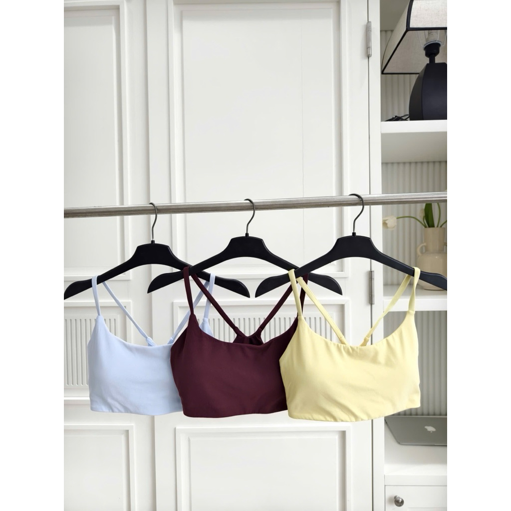 Set đồ tập thể thao yoga, pilates lưng chữ V mix quần ống loe thời trang chất liệu co giãn, thấm hút