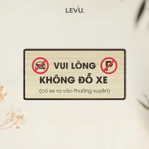 Bảng gỗ thông báo vui lòng không đỗ xe trang trí khu vực cấm đậu xe BG83