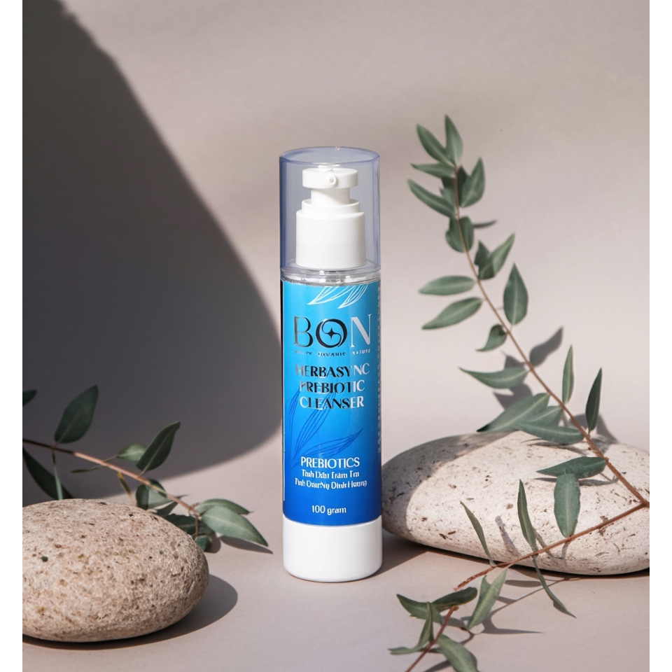 HerbaSync Prebiotic Cleanser 100 gram – Sữa rửa mặt dịu nhẹ, cân bằng da tự nhiên